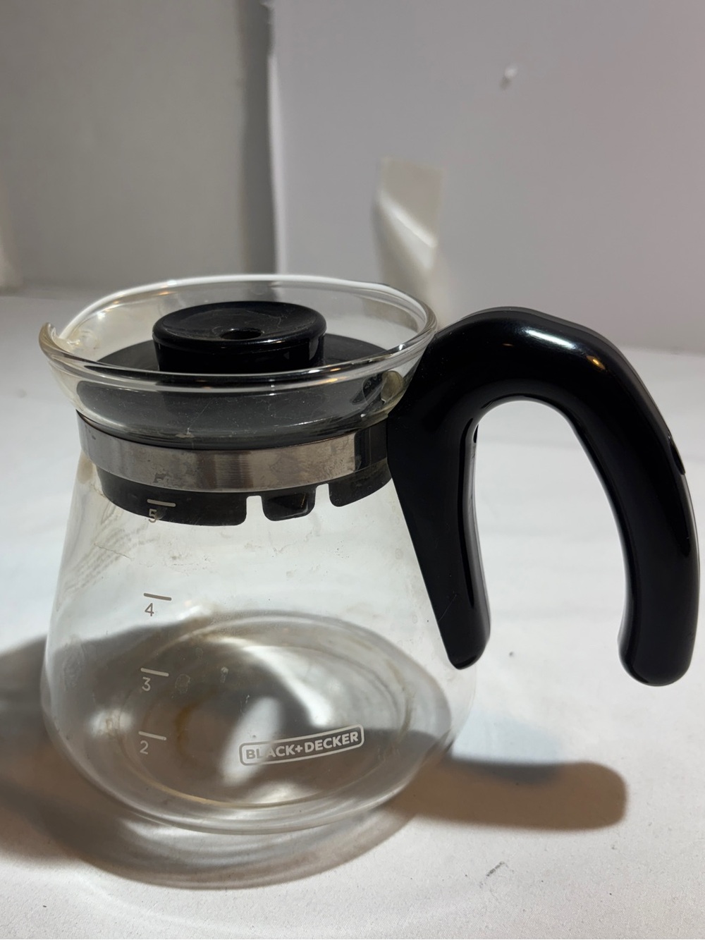 Black & Decker Clear Glass Coffee Carafe with Black Handle